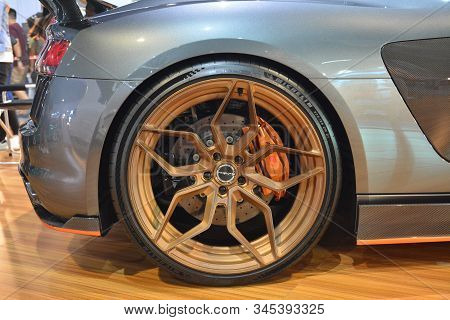 Pasay, Ph - Nov. 16: 2018 Audi R8 V10 Wheel At Manila Auto Salon On November 16, 2019 In Smx Convent