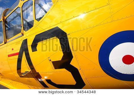 Parte del avión en Bromont aire Mostrar Quebec, Canadá.