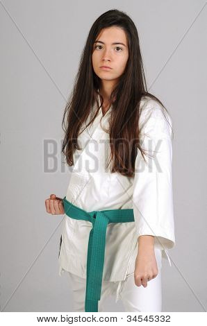 Menina de artes marciais
