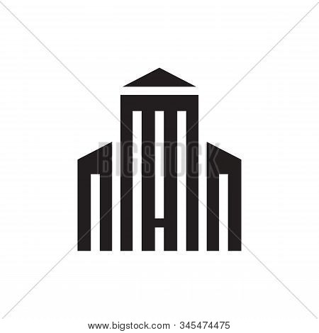 Building Hoise - Concept Black Icon Design. Build Architecture Sign. Real Estate Insignia. Property 