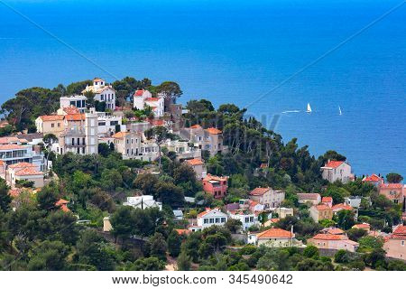 Aerial View Of Malmousque, District Of 7th Arrondissement Of Marseille , In Sub-district Of Endoume,