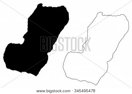Bioko Island (republic Of Equatorial Guinea) Map Vector Illustration, Scribble Sketch Fernando Po Ma