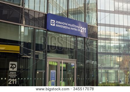 Ostrava, Czechia - January 17, 2020:  The Office Of The Zdravotni Pojistovna Ministerstva Vnitra Cr 