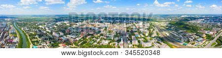 Panorama Of Tula City And Upa River Embankment, District Zarechye And A Park In The New Part Of Tula