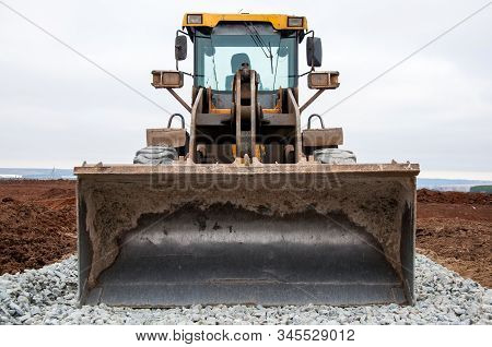 Front End Loader For Road Works. Special Equipment