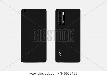 Saint-petersburg, Russia - January 18, 2020: Huawei P40. Huawei Technologies Co., Ltd. Is A Chinese 