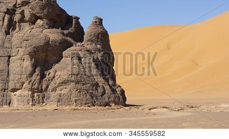 Landscape Of Sahara Desert, Algeria, North Africa