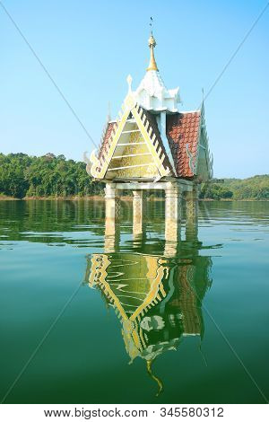 Bell Tower Of Wat Wang Wirekaram (old) Being The Underwater City After The Dam Was Built, Historic P
