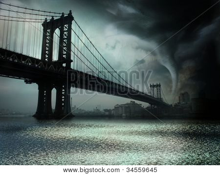 Kasırga NYC illüstrasyon
