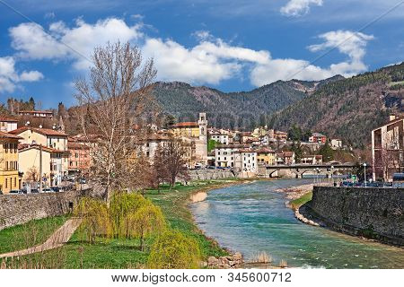 Santa Sofia, Forli Cesena, Emilia Romagna, Italy: Landscape Of The Ancient Town With The Picturesque