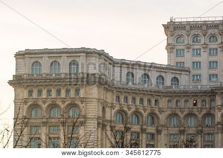 Detail View Of The Palace Of Parliament (palatul Parlamentului) In Bucharest, Capital Of Romania, 20