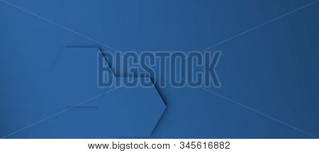 Abstract Modern Classic Blue Honeycomb Background, Trend Color Of The Year 2020,  3d Rendering