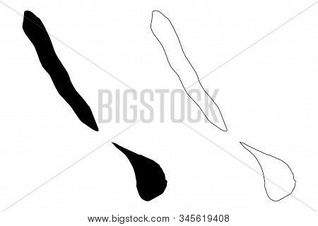 Agalega Islands (republic Of Mauritius, Island, Districts Of Mauritius) Map Vector Illustration, Scr