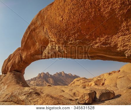 Rock Arch In The Spitzkoppe National Park In Namibia In Africa.