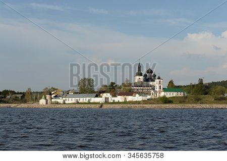 Goritsa,vologda Region, Russia - May 11, 2019:view From The River Sheksna On The Resurrection Gorits
