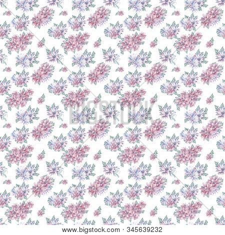 This Modern Pink And Purple Floral Pattern Features A Repeating Flower Background Design With Pastel