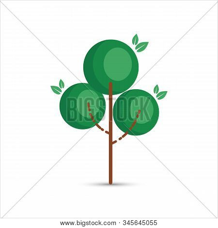 Simple Tree On A White Background. Ecology Or Nature Logo. Vector Illustration