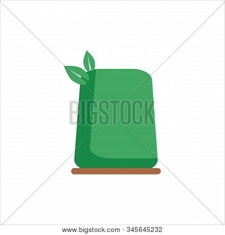 Flat Icon Bush On A White Background. Element For Ecology Or Nature Logo. Vector Illustration
