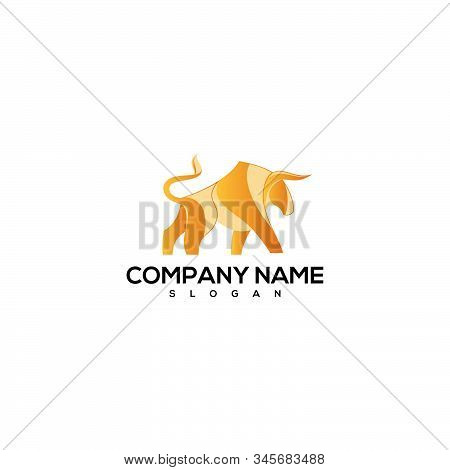 Abstract Bufallo Bull Logo Design Vector Template