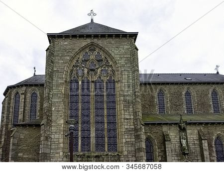 Ploermel, Brittany, France - May 30: Chapel Of The Brothers Of La Mennais (chapelle Des Freres De La