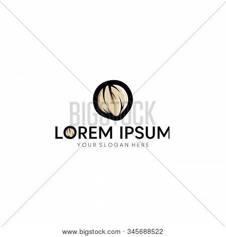 Abstract Nut Logo Design Vector Template Isolated On White Background