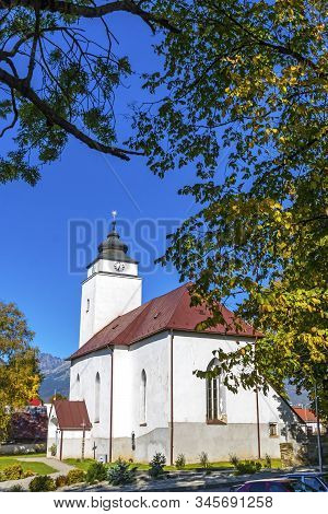 Church Of St.andrew (slovak: Kostel Sv.ondreje Apostola) In Velky Slavkov, Slovakia. Located In The 