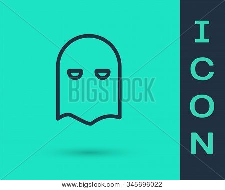 Black Line Executioner Mask Icon Isolated On Green Background. Hangman, Torturer, Executor, Tormento