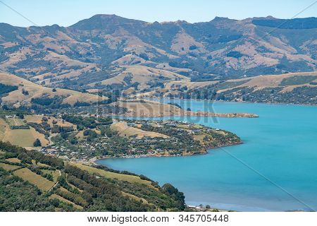 Akaroa City New Zealand East Coast, Natural Landscape Background