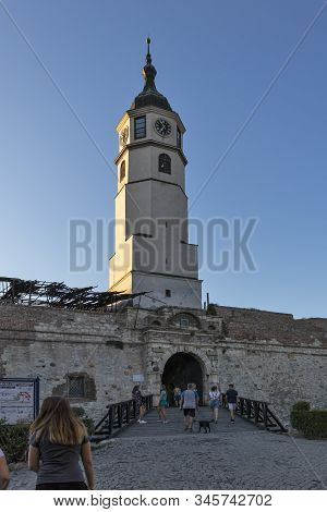 Belgrade, Serbia - August 12, 2019: Clock Tower (sahat Tower) At Belgrade Fortress And Kalemegdan Pa