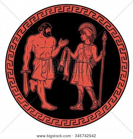 Obtain The Girdle Of Hippolyta, Queen Of The Amazons. 12 Labours Of Hercules Heracles. Myths Of Anci