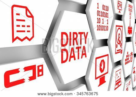 Dirty Data Concept Cell Background 3d Illustration