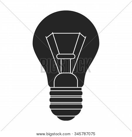 Iight Bulb Vector Icon.black Vector Icon Isolated On White Background Light Bulb.