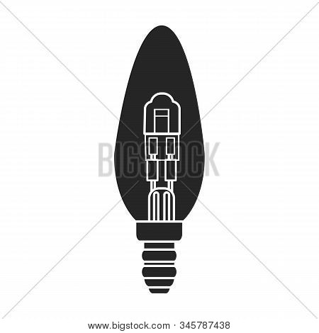 Iight Bulb Vector Icon.black Vector Icon Isolated On White Background Light Bulb.