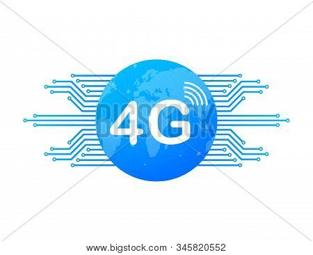 4g Network Technology. Wireless Mobile Telecommunication Service Concept. Marketing Website Landing 
