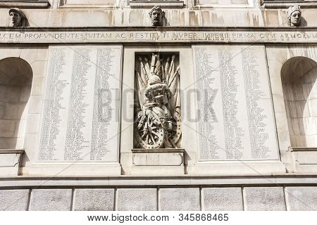 Padova, Italy - Circa September 2018. Beautiful Architecture Of Palazzo Moroni, Comune Di Padova.