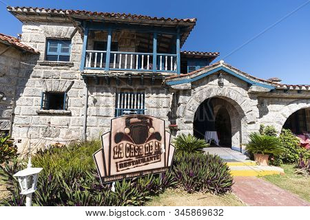Varadero, Cuba. November 30, 2019: Al Capones Old Villa, Restaurant Made In A Retro Style, The Atmos