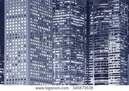 Exterior Of Modern Office Building In Hong Kong City