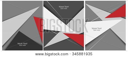 Vector Modern Cover Templates Set. Abstract Bright Background For Poster, Brochure, Flyer Design. La