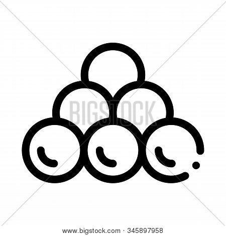 Cannonballs Icon Vector. Outline Cannonballs Sign. Isolated Contour Symbol Illustration