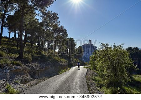 Fields Of Culture And Sight Of The Town And Castle Of Biar In The Community Of Valencia