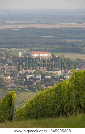 Siklos castle in Villany region with vineyards, Southern Hungary