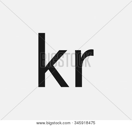 Icelandic Krona Icon. Vector Illustration, Flat Design