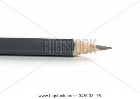 New Amazing Gray Triangular Pencil Isolated
On White Background