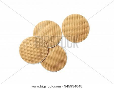 Medical Sticking Plasters Isolated On White. First Aid Item