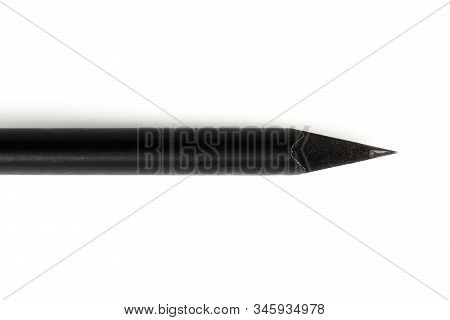 New Black Graphite Pencil Triangular Shape Isolated
On White Background
