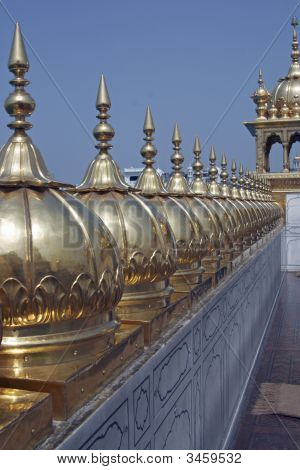 Vyzdobené střeše Golden Temple