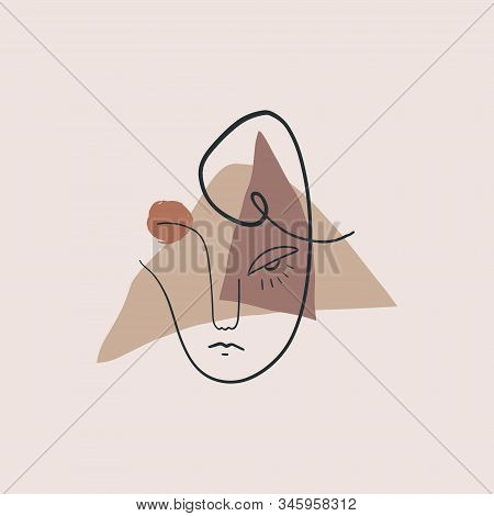 Face Sketch Line Drawing Print Minimalist Woman Art Simple Fashion Illustration Poster In Picasso St