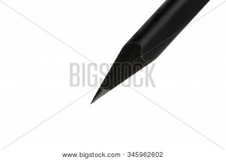 New Black Graphite Pencil Triangular Shape Isolated
On White Background