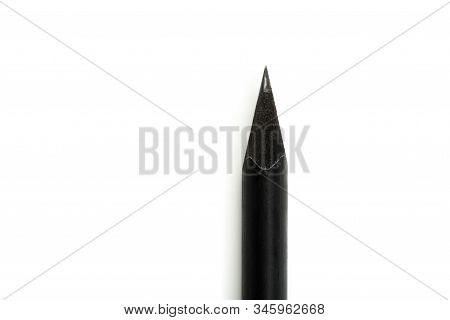 New Black Graphite Pencil Triangular Shape Isolated
On White Background