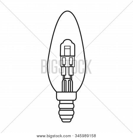 Iight Bulb Vector Icon.line Vector Icon Isolated On White Background Light Bulb.